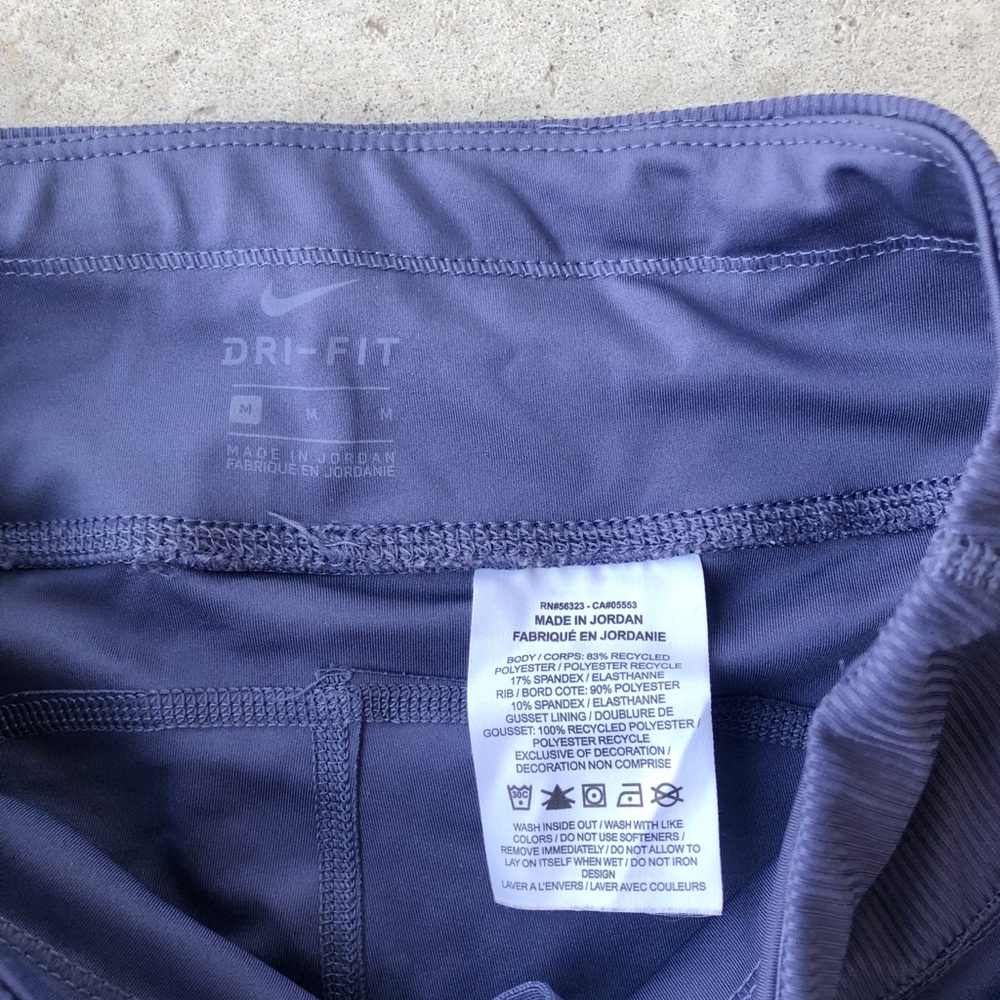 Nike Air Dri-Fit 7/8 Running Leggings in Purple Blue - Picture 3 of 10